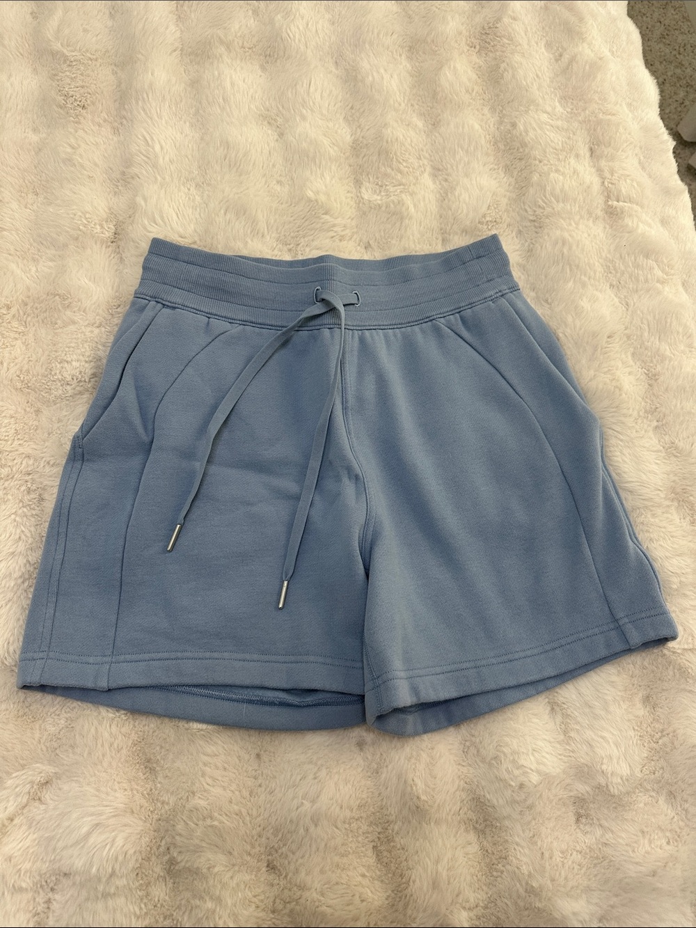 lululemon athletica Light Blue Drawstring Athletic Shorts